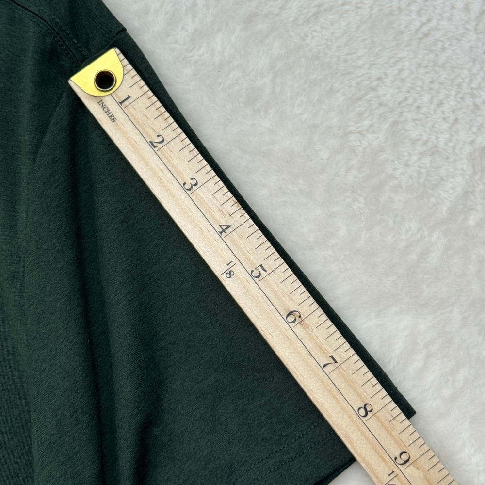 Quince T-Shirt Mens M Green Recycled Polyester Blend Short Sleeve Crew Neck - Picture 6 of 9
